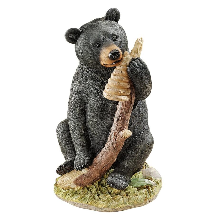 Honey the Curious Black Bear Cub Statue