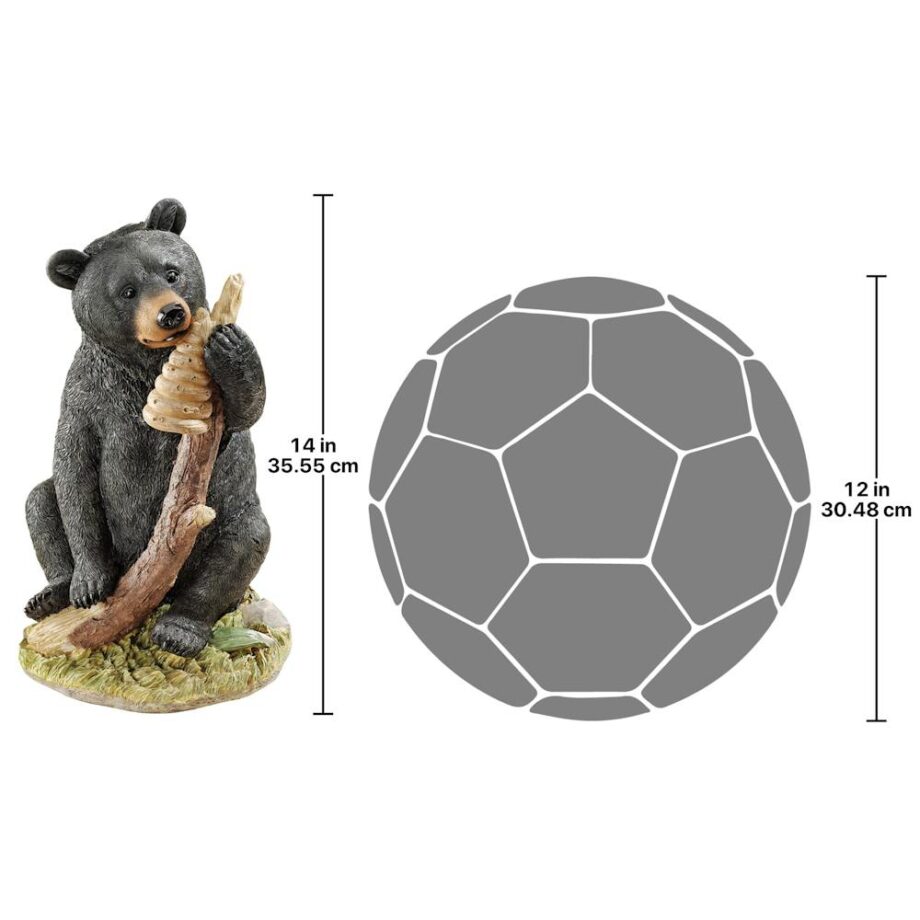 Honey the Curious Black Bear Cub Statue