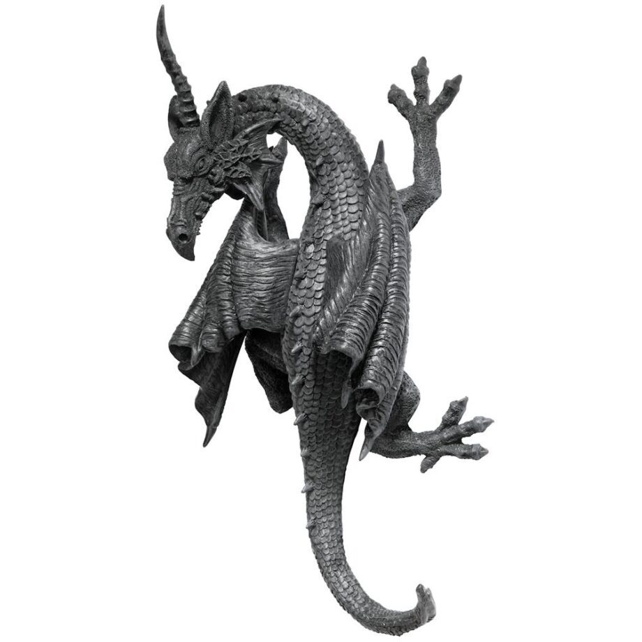 Horned Dragon of Devonshire Gothic Wall Sculpture: Each