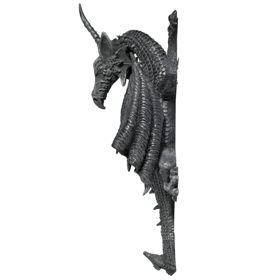 Horned Dragon of Devonshire Gothic Wall Sculpture: Each