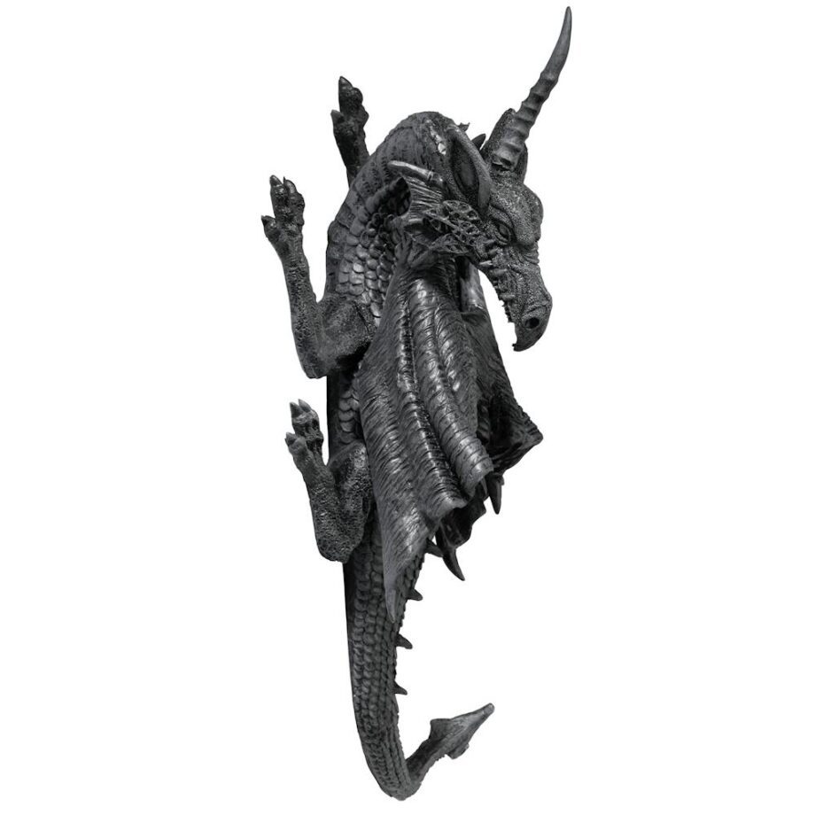 Horned Dragon of Devonshire Gothic Wall Sculpture: Each