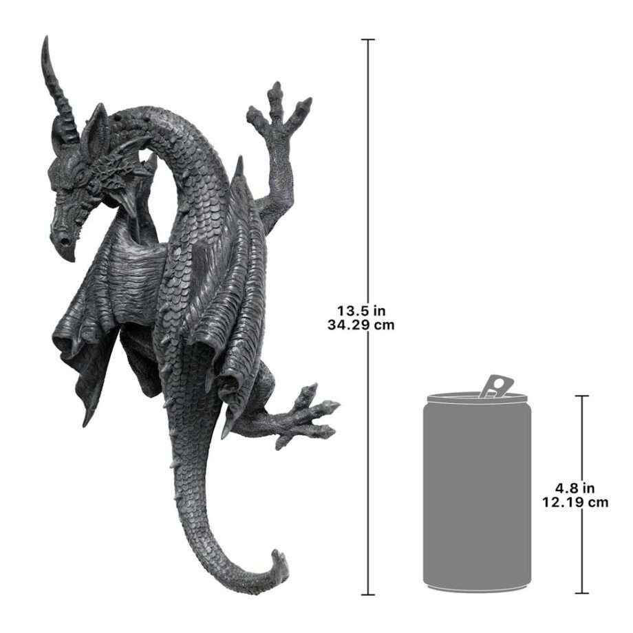 Horned Dragon of Devonshire Gothic Wall Sculpture: Each