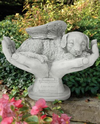 In God's Hands Dog Memorial Statue KY69912