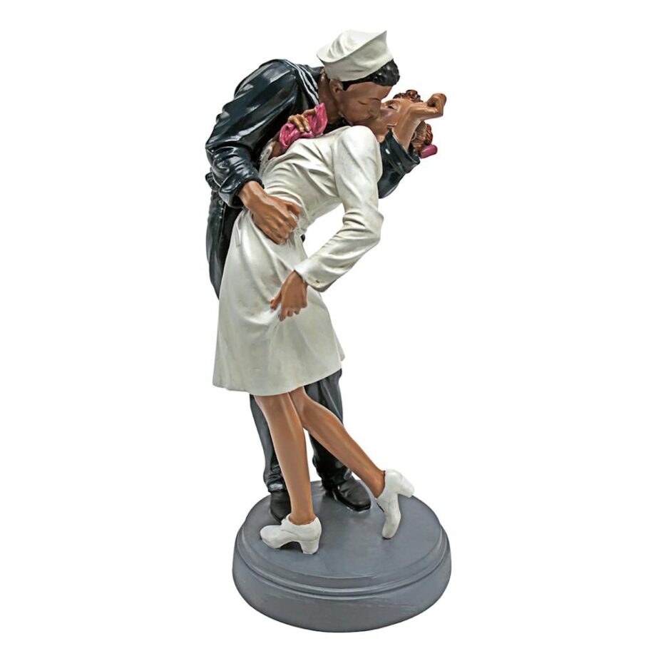 Inspired by the Moment WWII Lovers Statue: Small, Full Color Finish