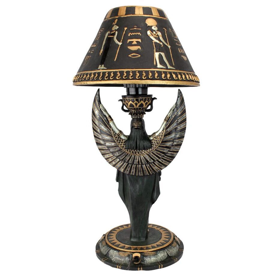 Isis Egyptian Goddess Sculptural Table Lamp: Each