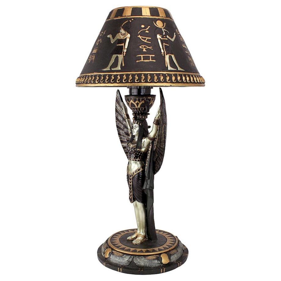 Isis Egyptian Goddess Sculptural Table Lamp: Each