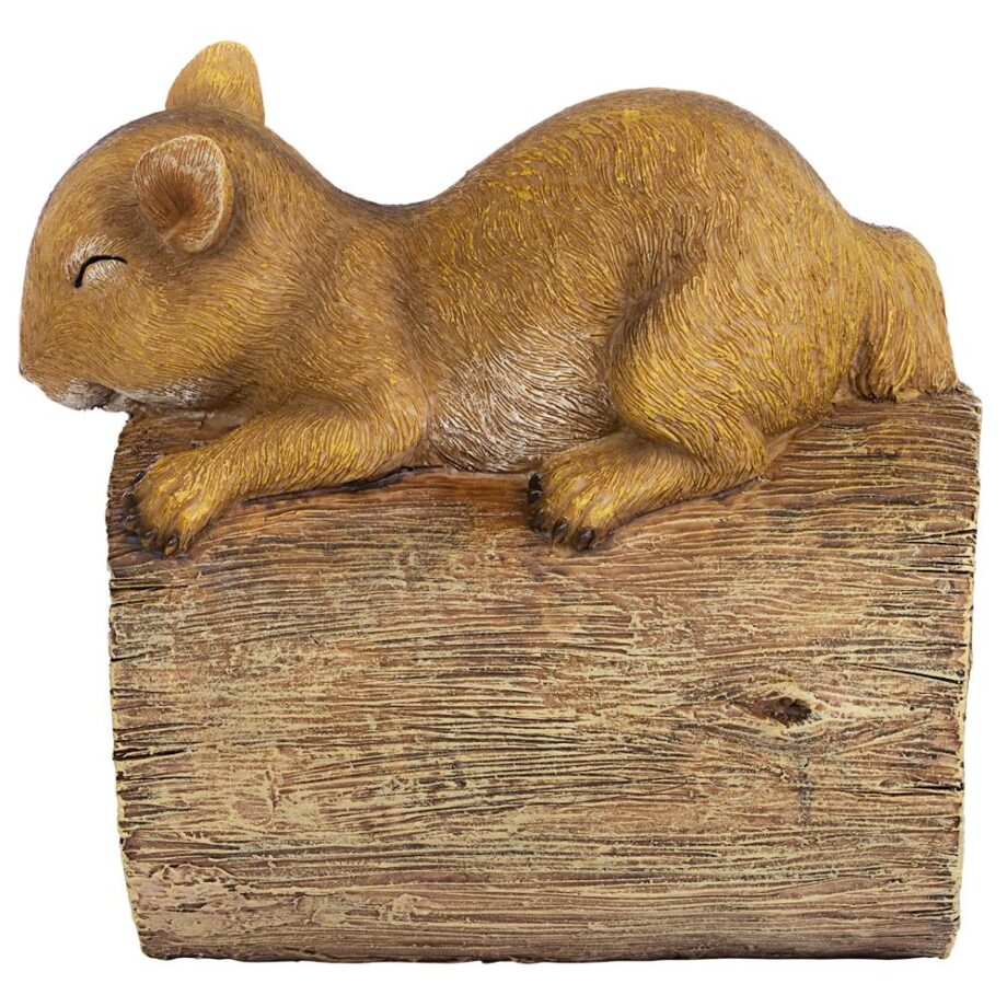 Jolly the Squirrel Gutter Guardian Downspout Statue