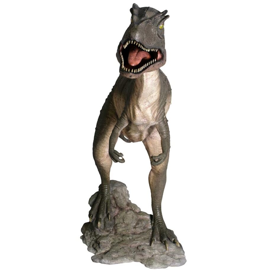 Jurassic-Sized Attacking Allosaurus Dinosaur Statue