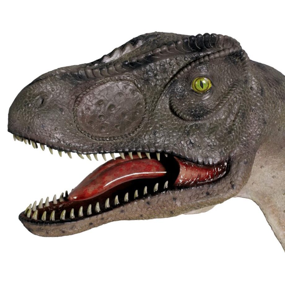 Jurassic-Sized Attacking Allosaurus Dinosaur Statue