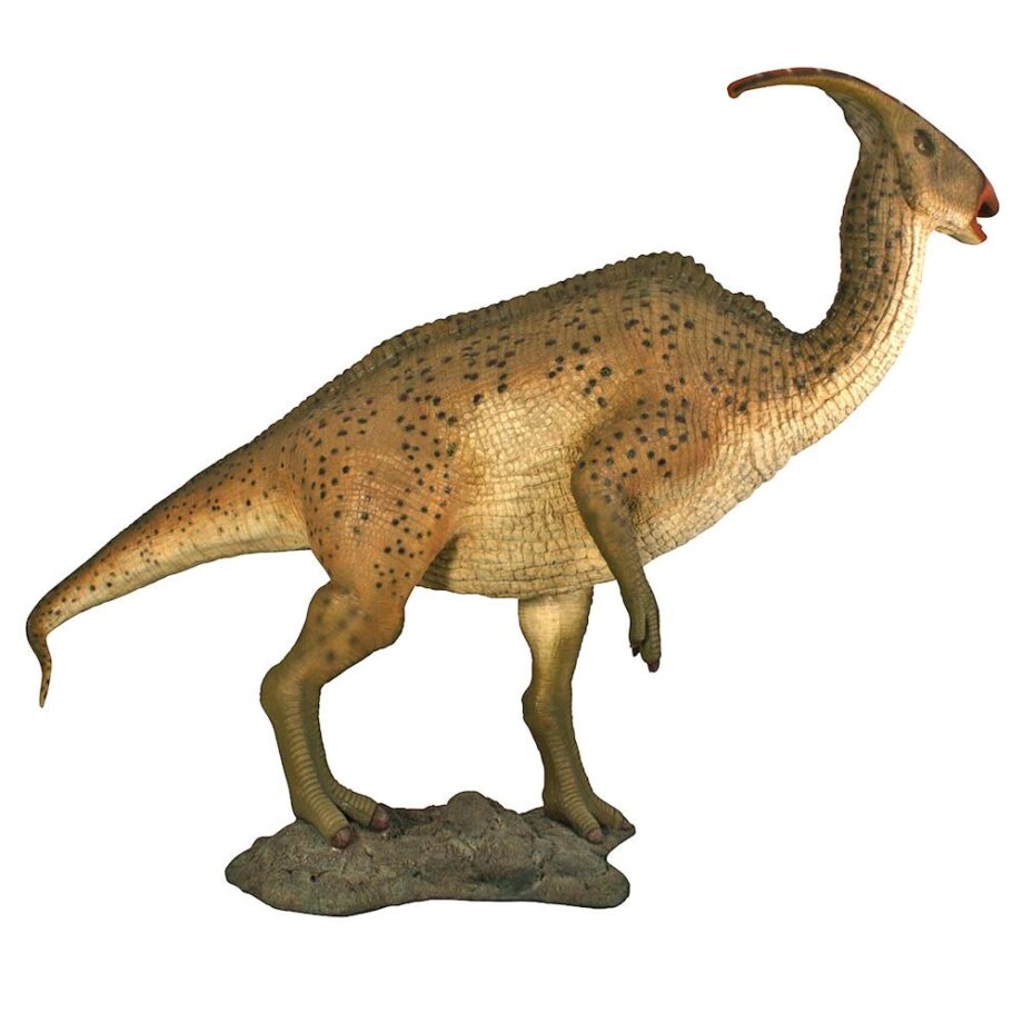 Jurassic-Sized Parasaurolophus Dinosaur Statue