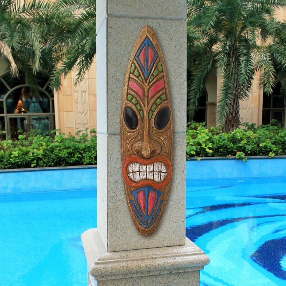 Ka Hekili Thunder God Tiki Mask Wall Sculpture: Each AL18625