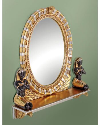 King Amenhotep Egyptian Statue Vanity Mirror NE64386