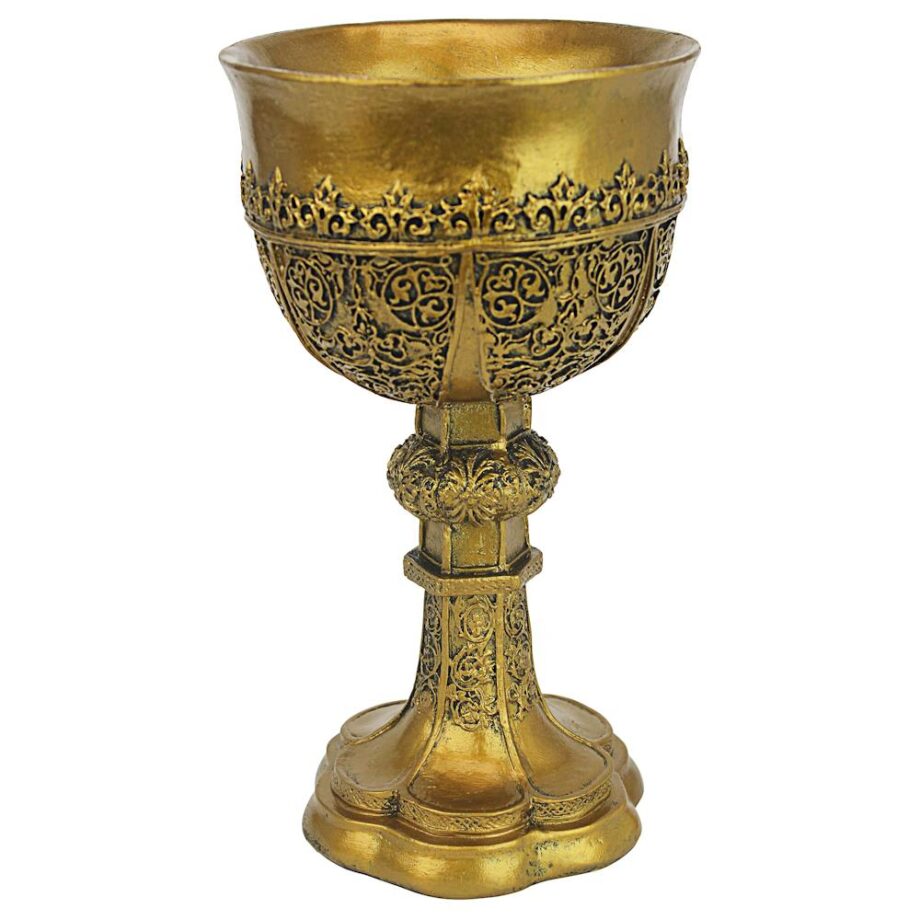 King Arthur's Golden Chalice Gothic Statue: Each