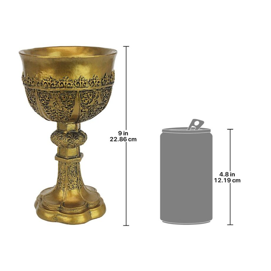 King Arthur's Golden Chalice Gothic Statue: Each