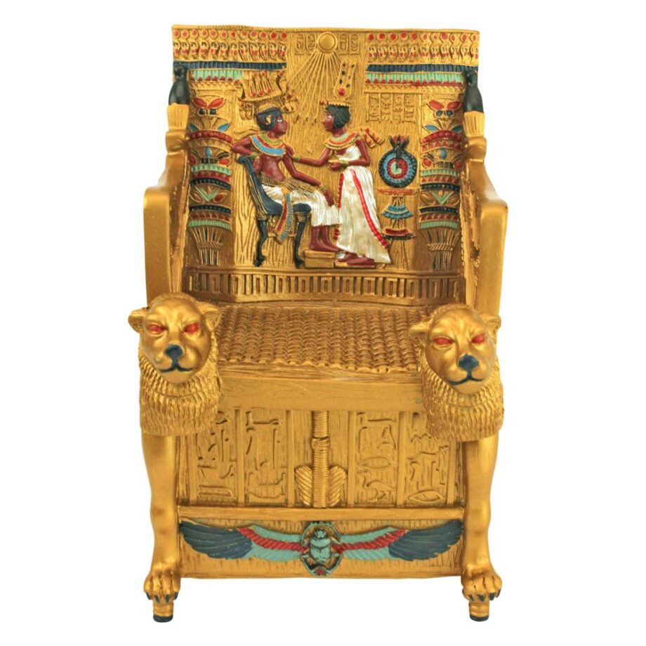 King Tut's Golden Throne Egyptian Treasure Box