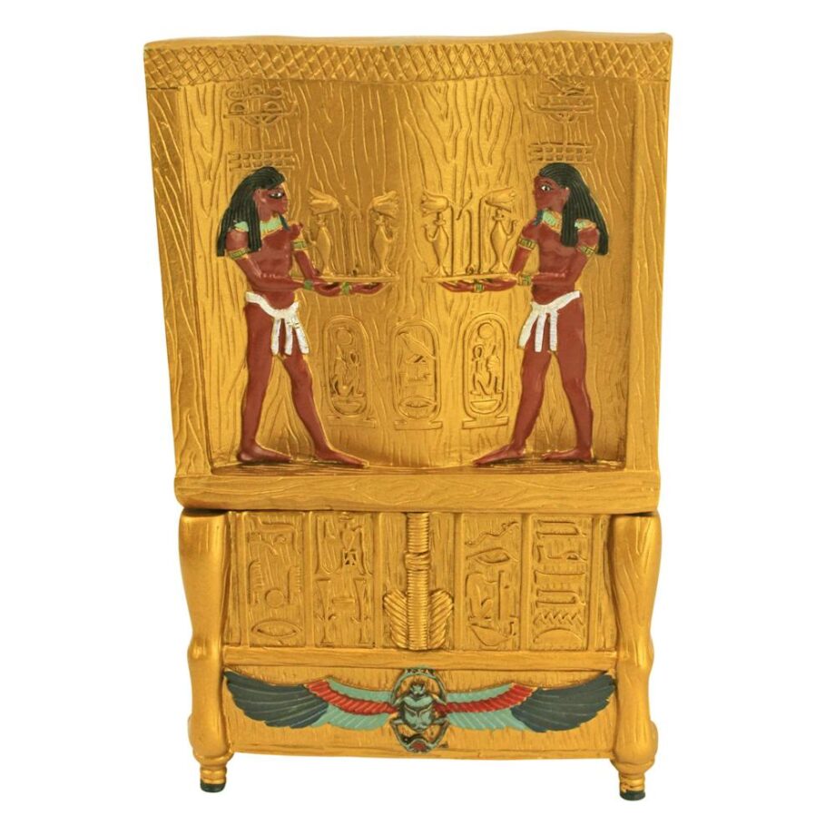 King Tut's Golden Throne Egyptian Treasure Box