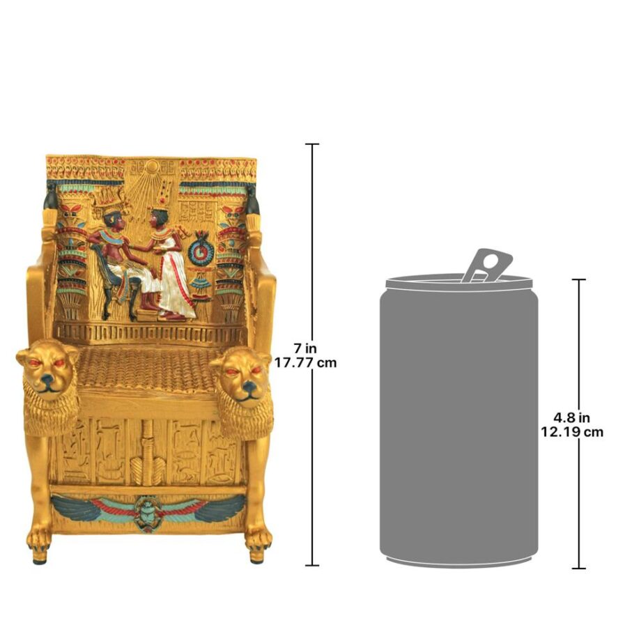 King Tut's Golden Throne Egyptian Treasure Box