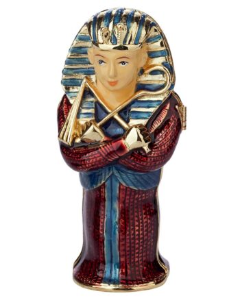 King Tut Egyptian Sarcophagus Collectible Enameled Trinket Box FH1594