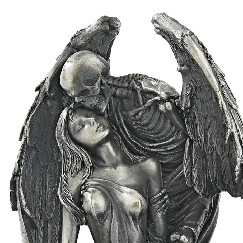 Kiss of Death Winged Skeleton Statue