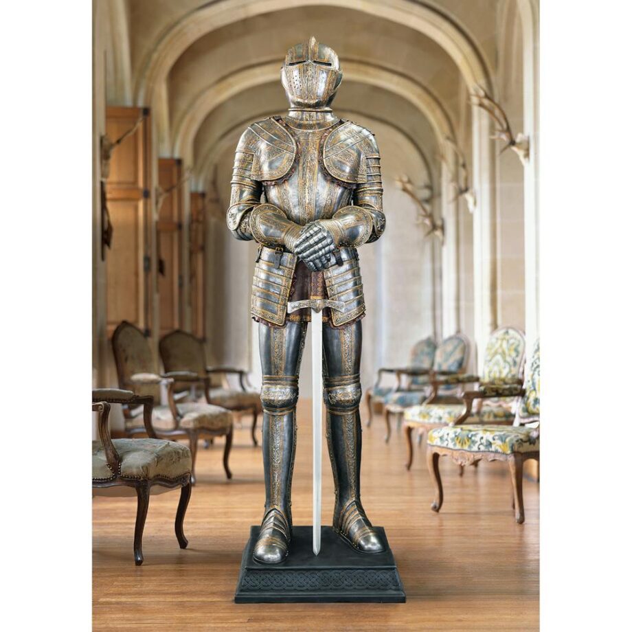 Knight's Guard Medieval Armor Statue with Sword CL3766