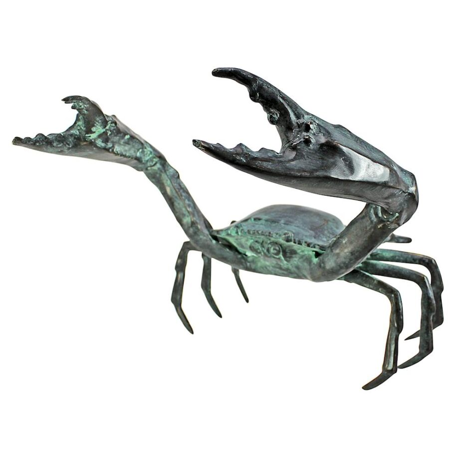 Crab Cast Bronze Garden Statue: Large
