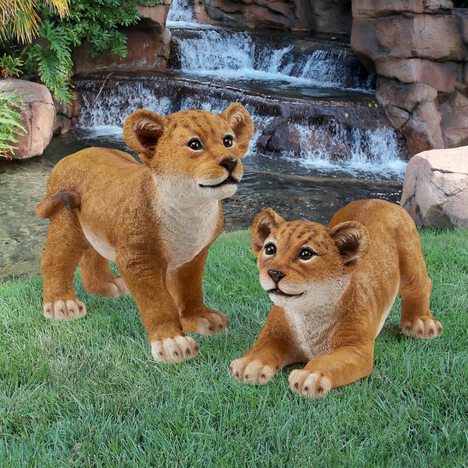 Lion Cubs of the Sahara Animal Statues: Tibesti