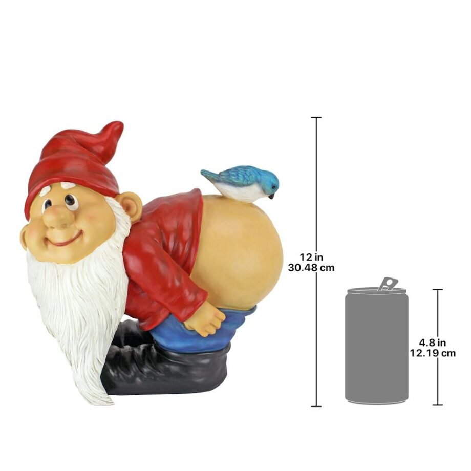 Loonie Moonie Bare Buttocks Garden Gnome Statue: Large