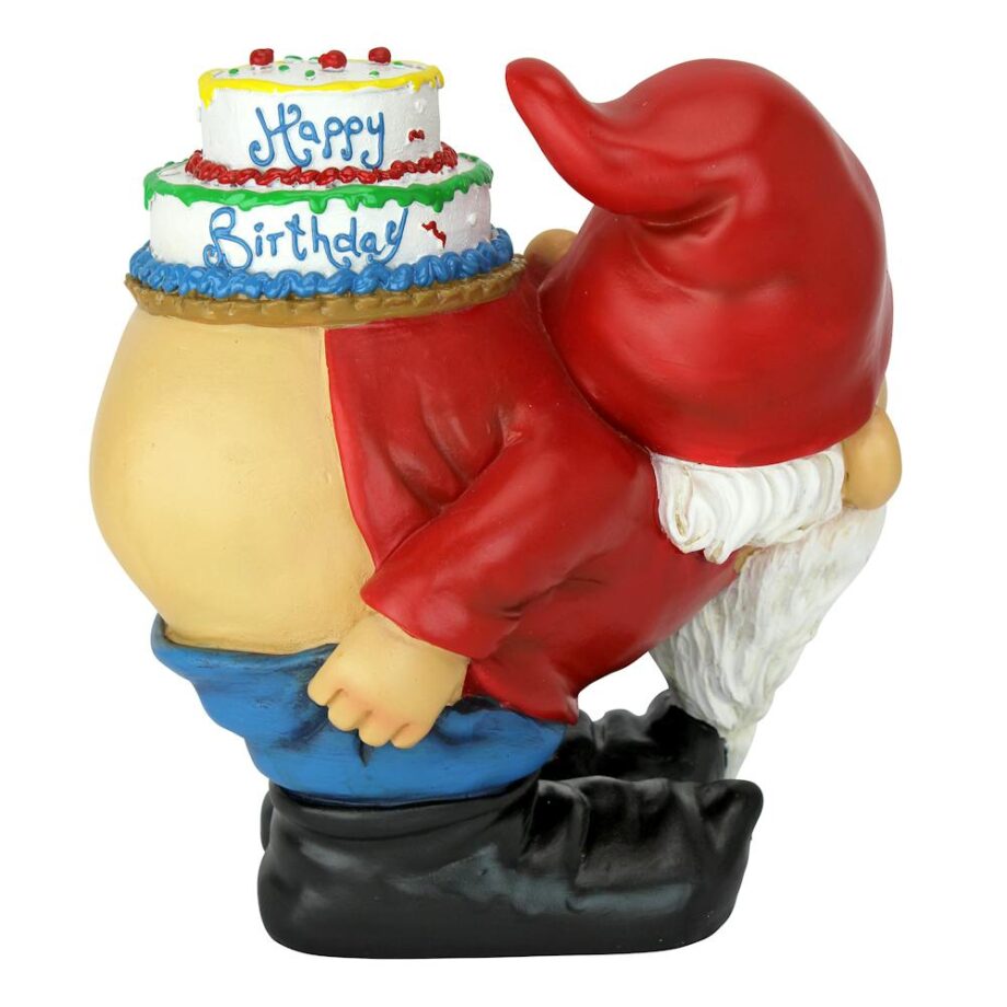 Loonie Moonie Happy Birthday Garden Gnome Statue