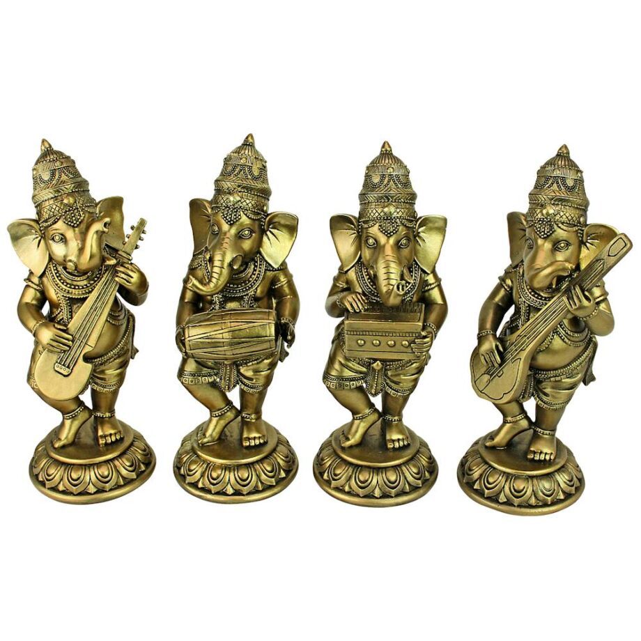 Lord Ganesha Musical Elephant God Hundu Statue Collection