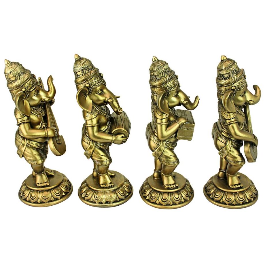 Lord Ganesha Musical Elephant God Hundu Statue Collection