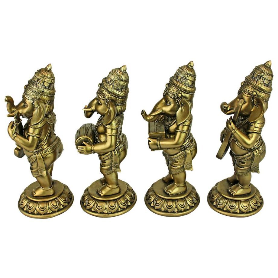 Lord Ganesha Musical Elephant God Hundu Statue Collection