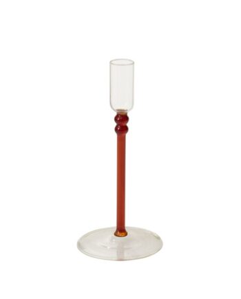 Lucasta Amber Candleholder - 3.5"x 7.75" 31836.22