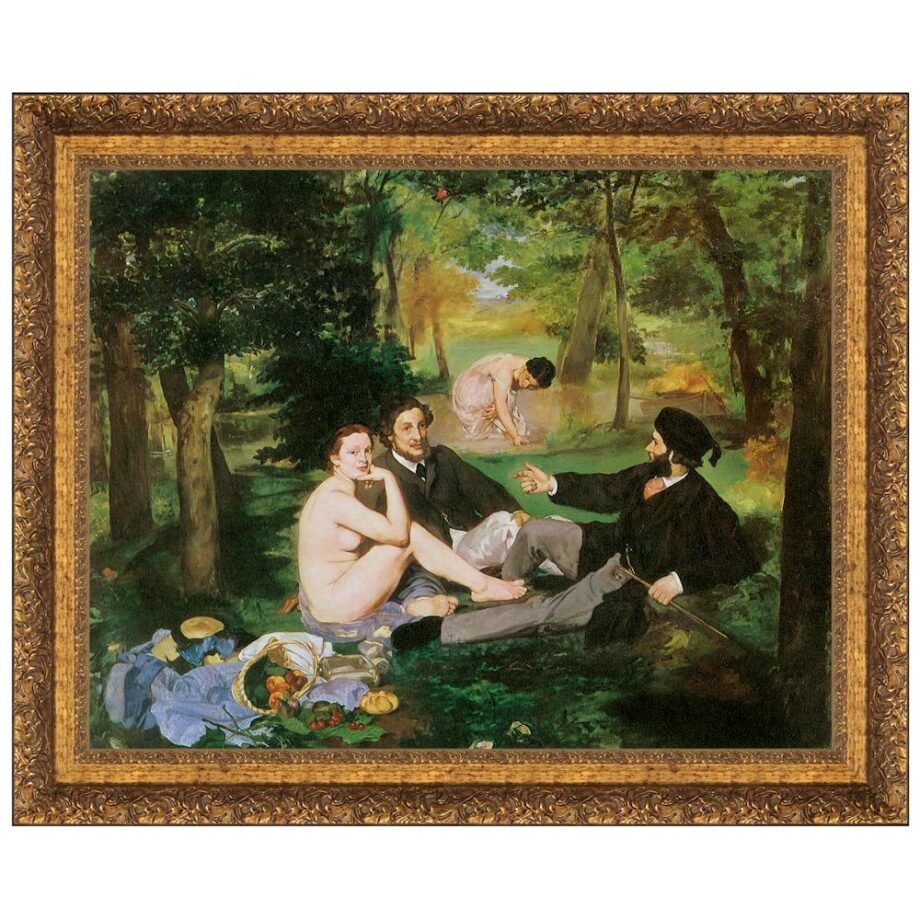 Luncheon on the Grass Framed Canvas Replica Painting: Small DA2221