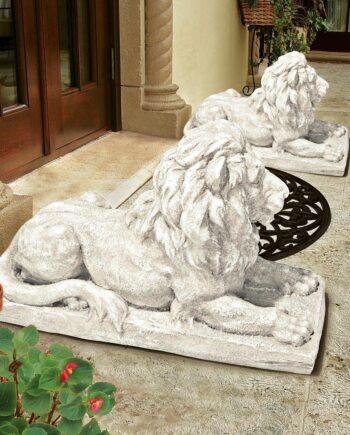 Lyndhurst Manor Lion Sentinel Statue: Each AL21949