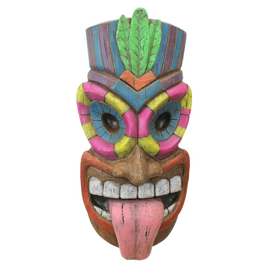 Maika 'l' ole, God of the Hawaiian Isle Tiki Mask Wall Sculpture