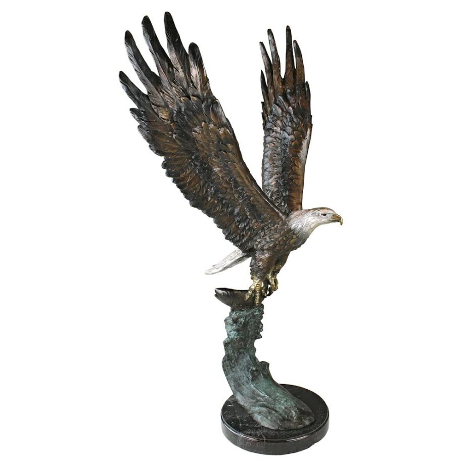 Majestic Eagle Cast Bronze Garden Statue KW56604