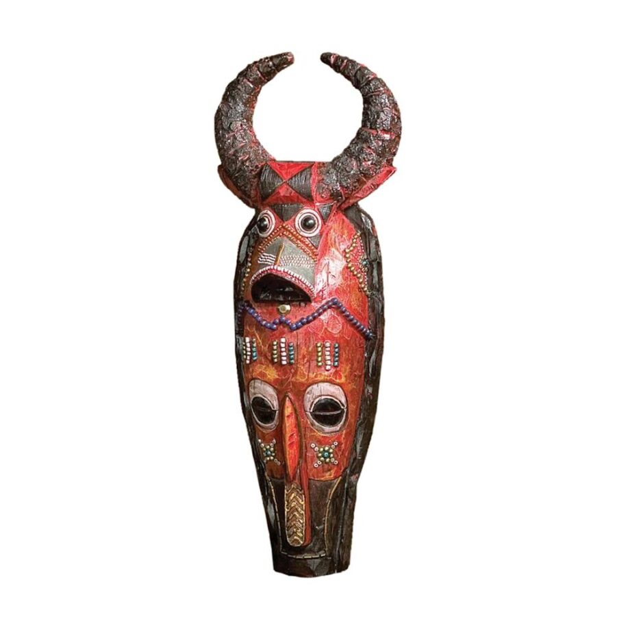 Mask of the Congo African Wall Sculpture: Cape Buffalo