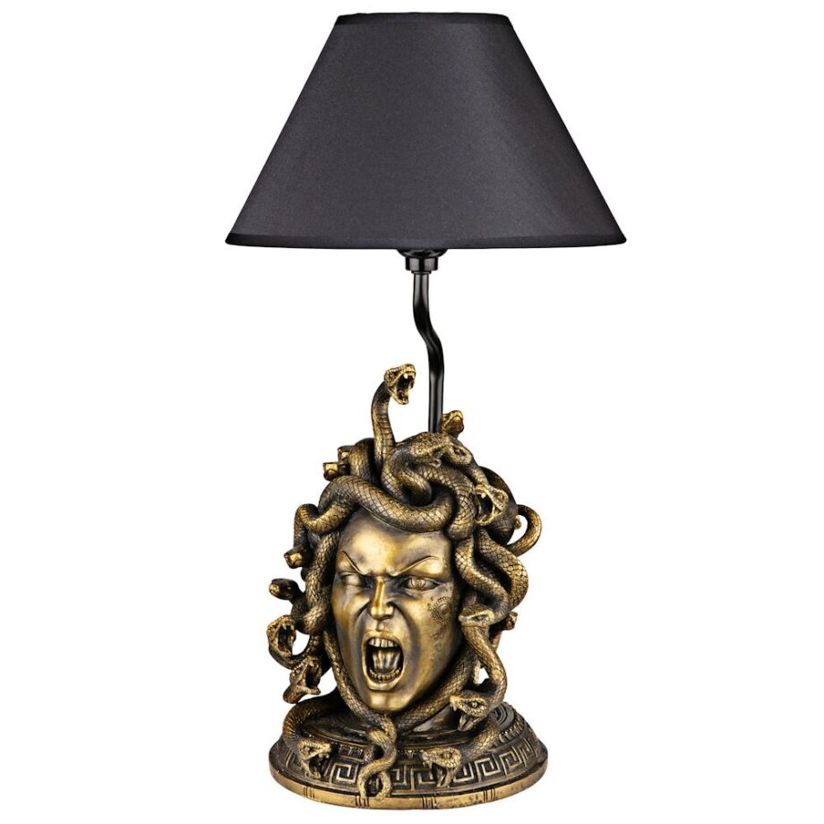 Medusa the Greek Snake-Haired Gorgon Sculptural Table Lamp