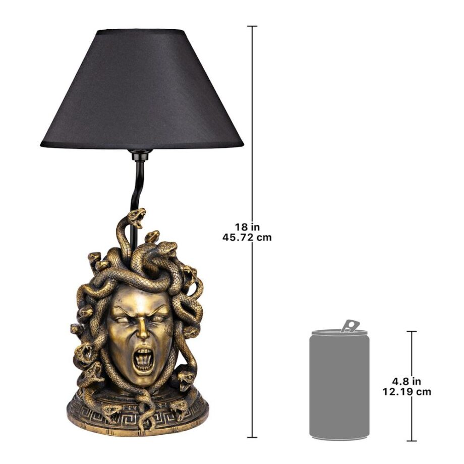 Medusa the Greek Snake-Haired Gorgon Sculptural Table Lamp