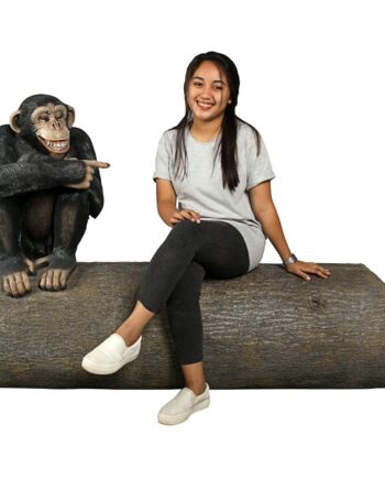 Monkey See Monkey Do Chimpanzee Photo Op Sculptural Bench NE180038