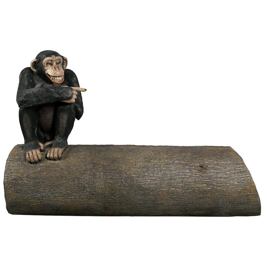 Monkey See Monkey Do Chimpanzee Photo Op Sculptural Bench