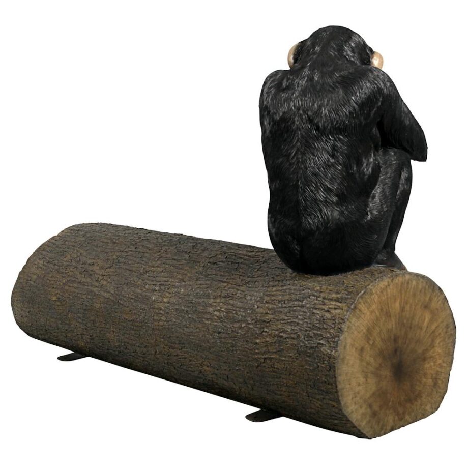 Monkey See Monkey Do Chimpanzee Photo Op Sculptural Bench