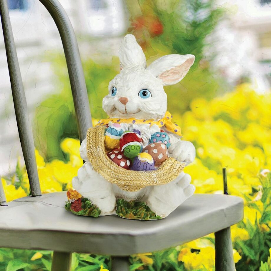 Mortimer the Bunny and his Easter Eggs Rabbit Statue AL20507