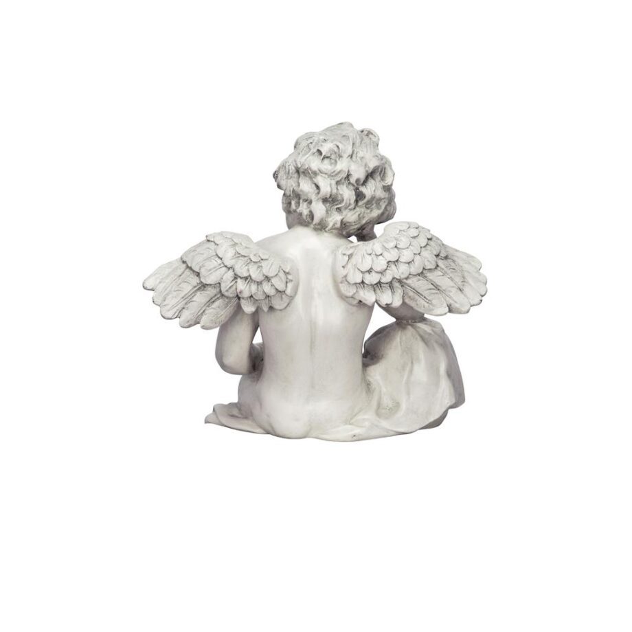 Mourning Mortality Sitting Cherub Sculpture