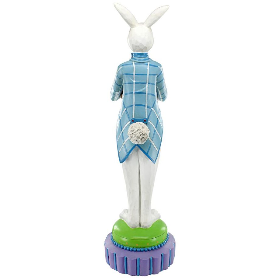 Mr. Eggsy at Your Service Easter Bunny Rabbit Butler Statue