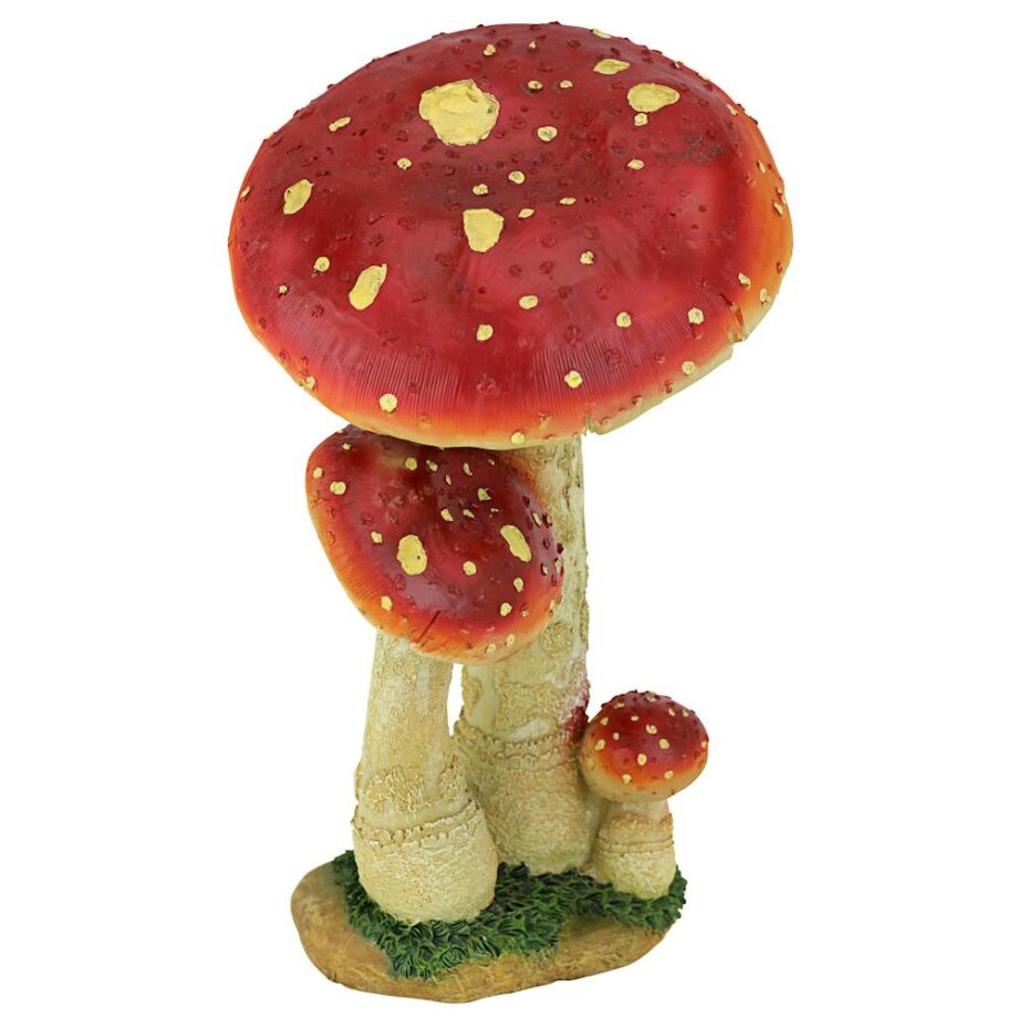 Mystic Forest Red Mushroom Statue