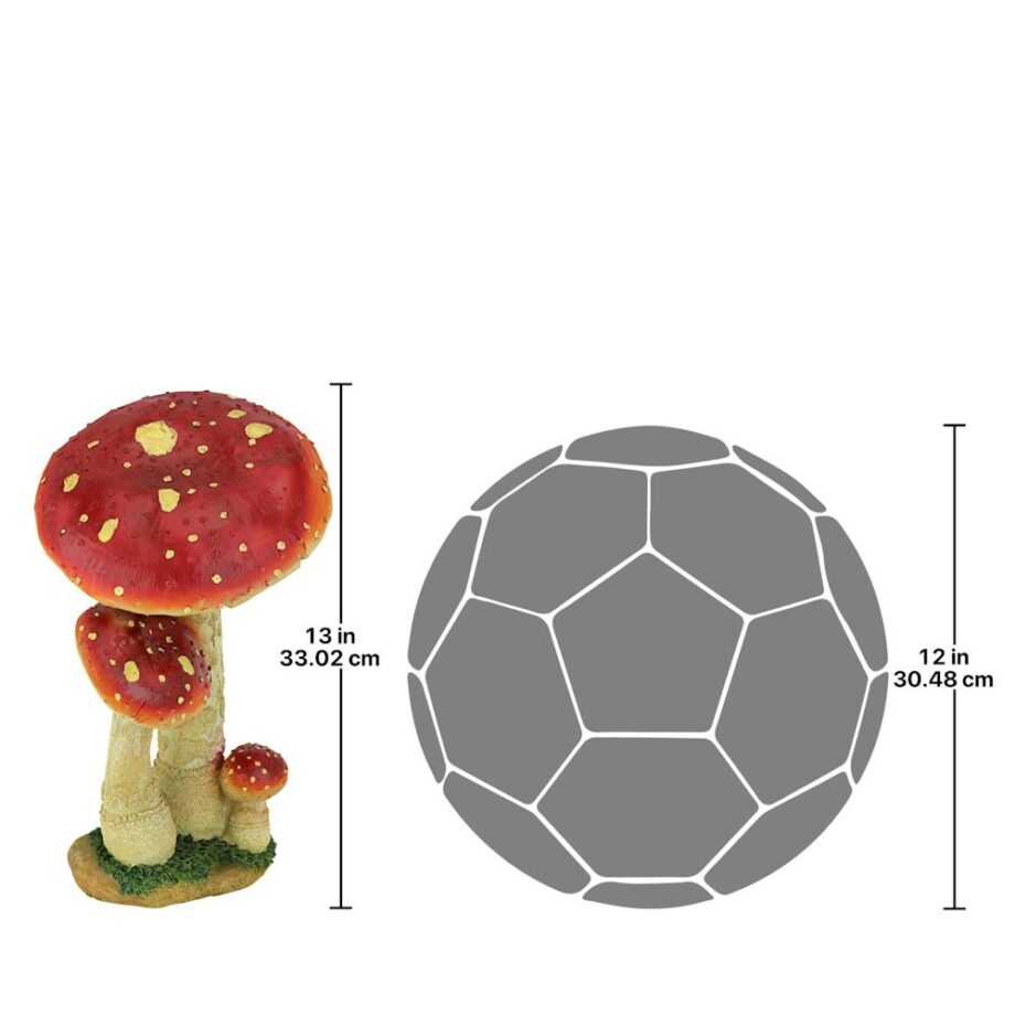 Mystic Forest Red Mushroom Statue