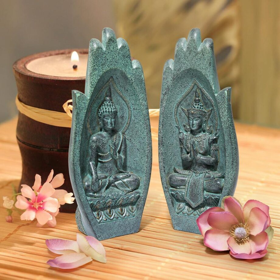 Namaskara Mudra Buddha Hands Statue Set QL301785