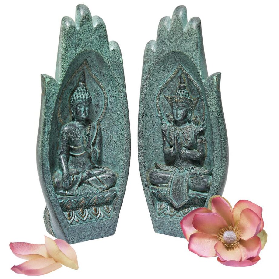 Namaskara Mudra Buddha Hands Statue Set