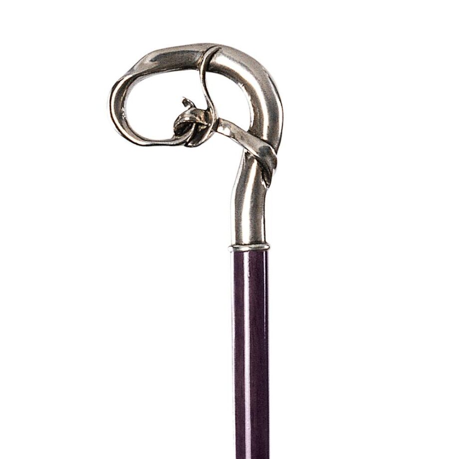 The Padrone Collection: Nouveau Knot Pewter Walking Stick